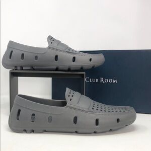 Club Room Atlas Grey Perforated Men’s Slip On Driver Loafer - Size 9